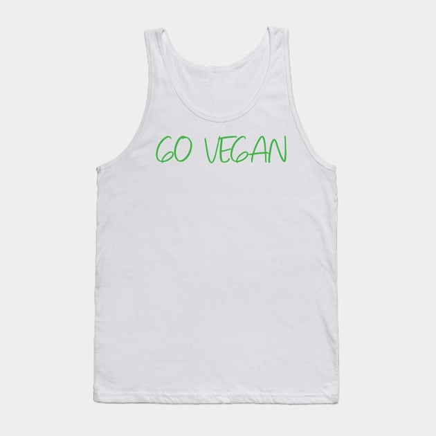 Go vegan Tank Top by zeevana